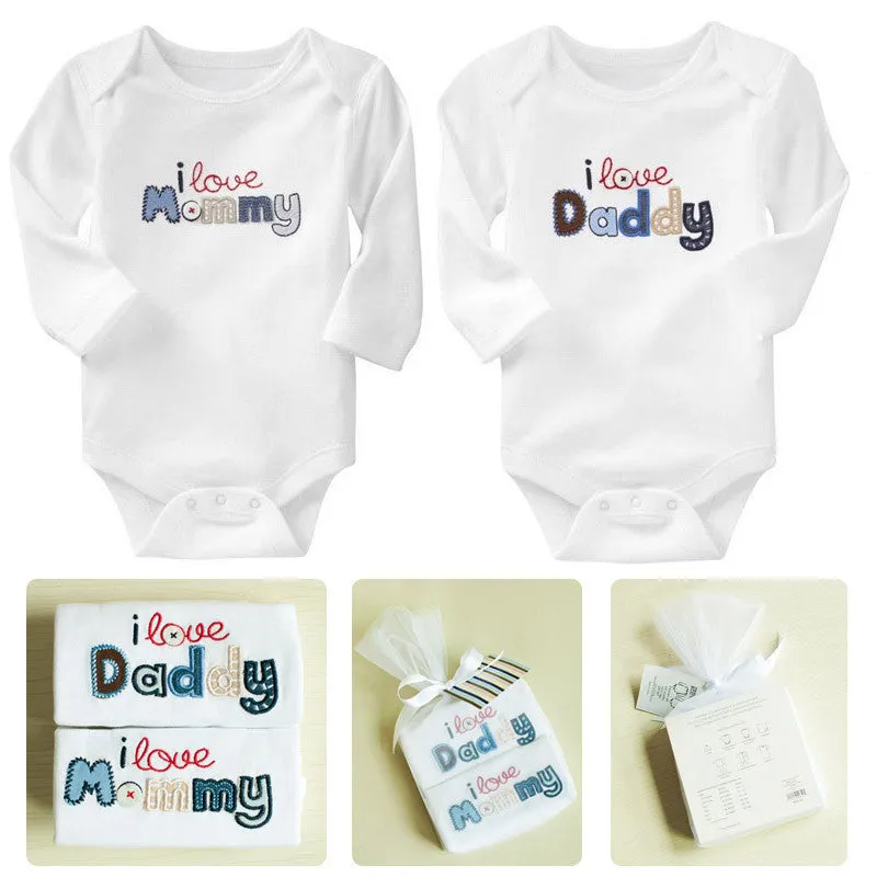 2PCS/LOT born Baby Clothing Long Sleeve Cotton baby Rompers Girls Boys Clothes