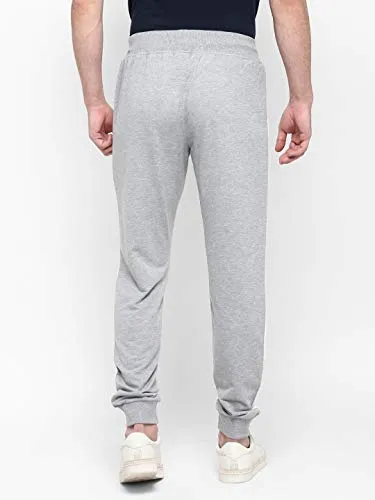 Alan Jones Clothing Men's Cotton Solid Slim Fit Joggers Track Pants (JOG21-P103_Melange_3XL)