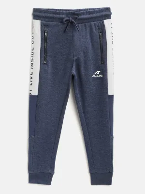 Alcis Boys Blue & White Printed Detail Joggers
