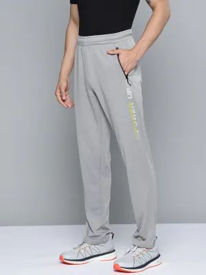 Alcis Men Grey Melange Printed Track Pants