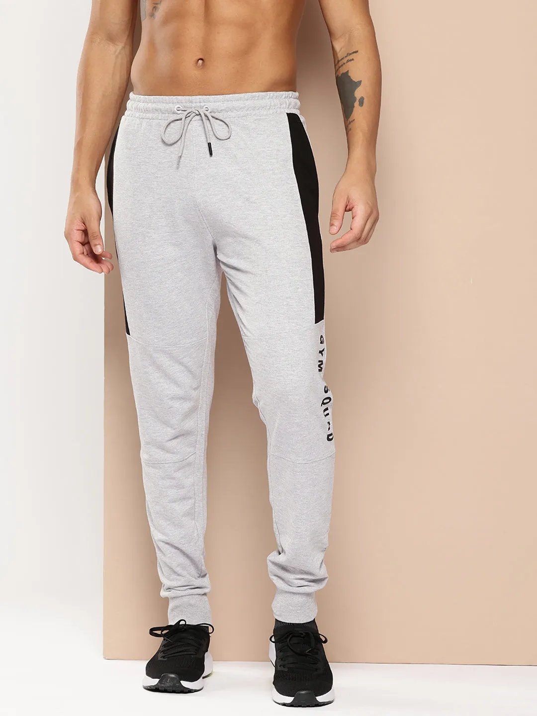 Alcis Men Light Grey Printed Pant