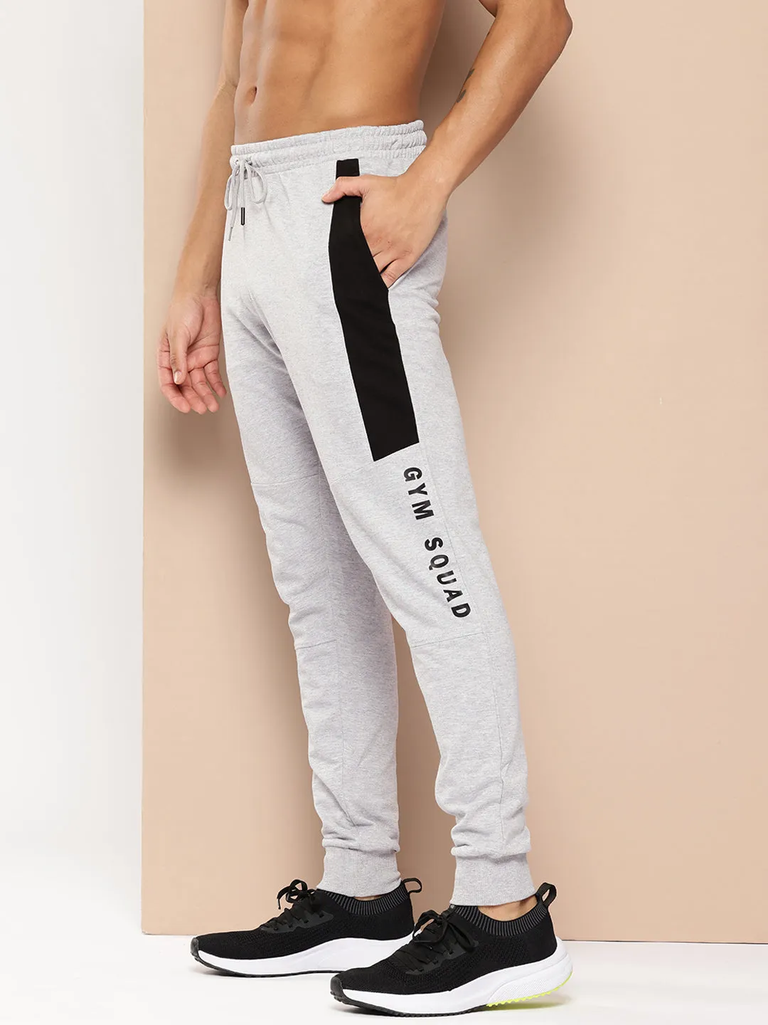 Alcis Men Light Grey Printed Pant