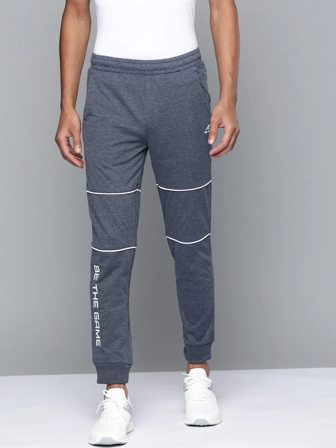 Alcis Men Navy Blue Printed Joggers