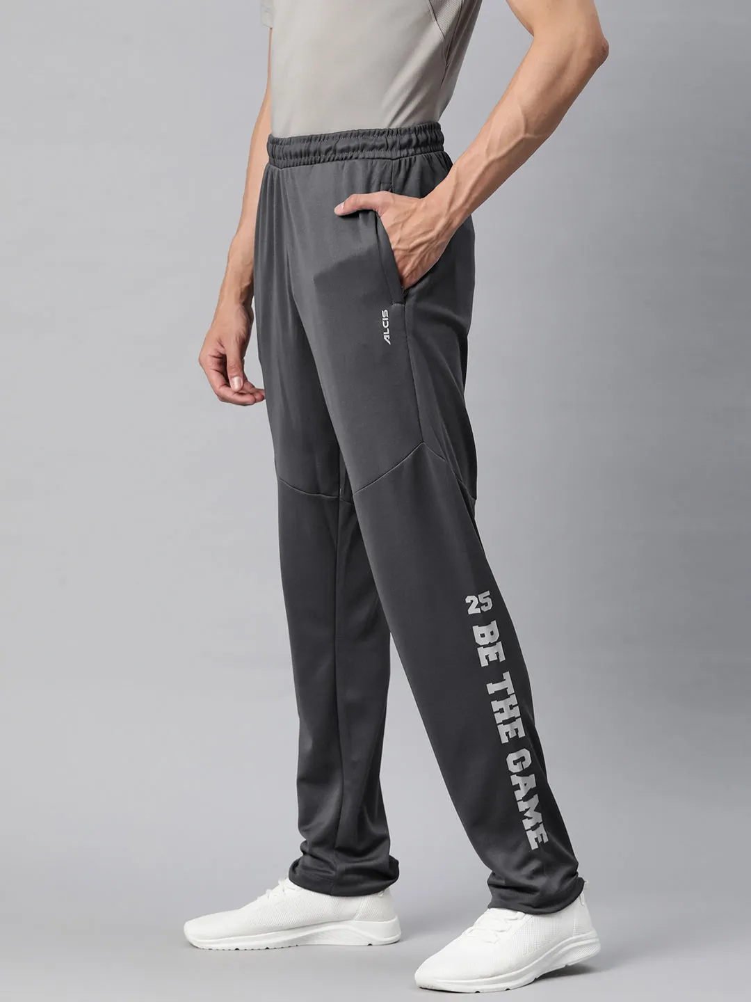 Alcis Men Typography Printed Slim Fit Track Pant