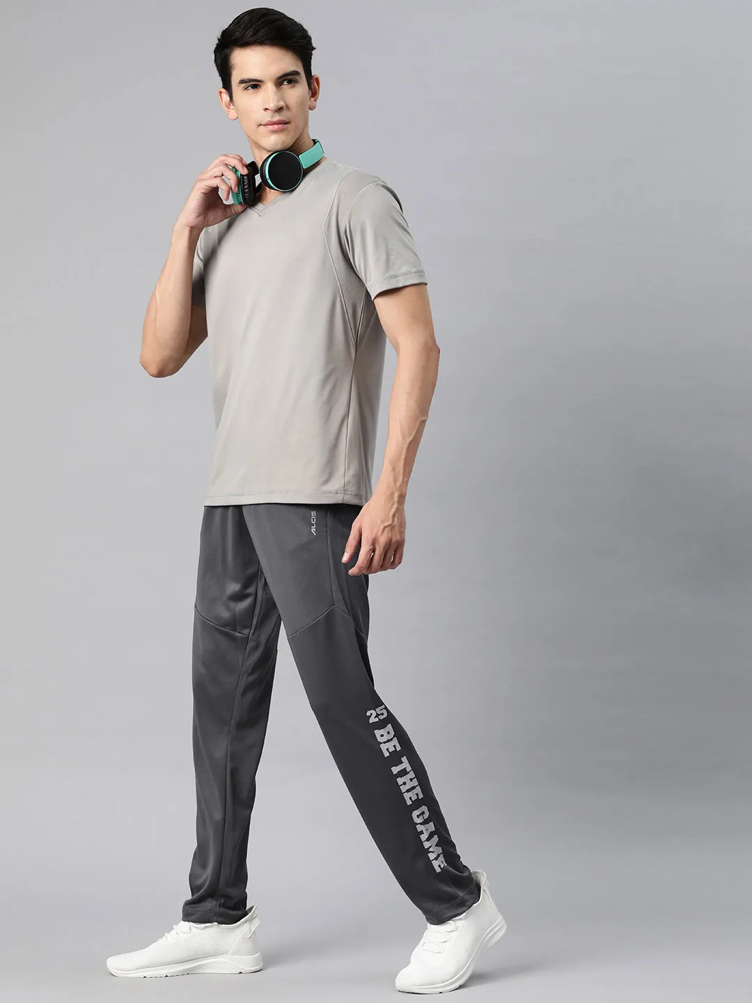 Alcis Men Typography Printed Slim Fit Track Pant