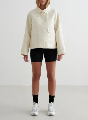 Almond White Patchwork Femme Jacket
