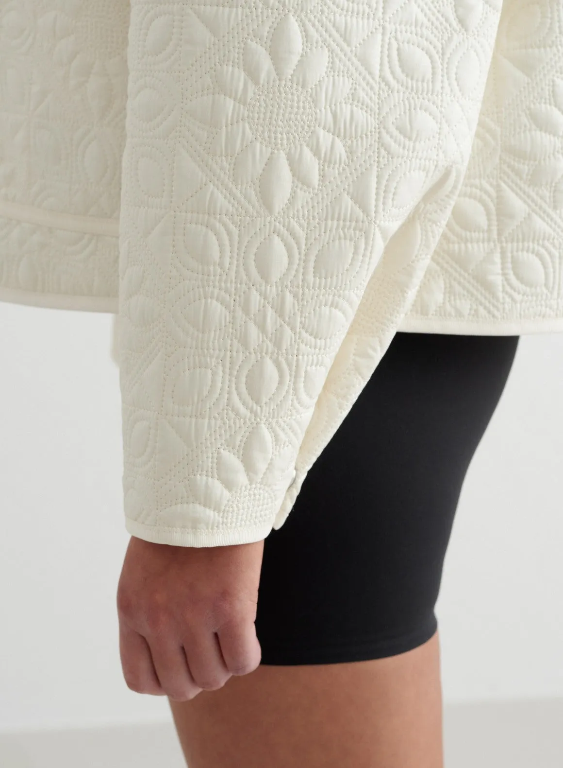 Almond White Patchwork Femme Jacket