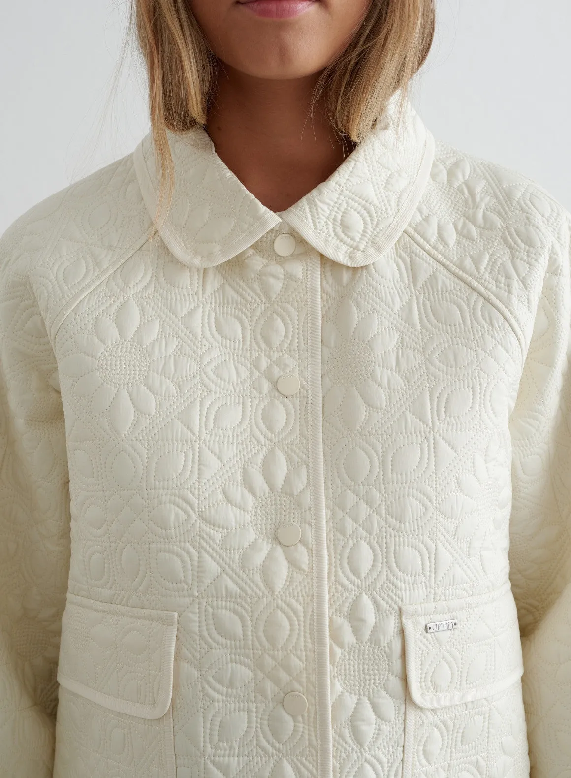 Almond White Patchwork Femme Jacket