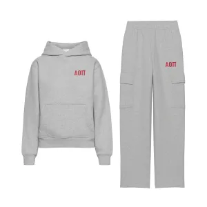 Alpha Omicron Pi Fave Fit Hoodie & Cargo Pant Set