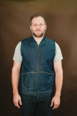 Ansel Vest - Rinsed Vidalia Mills Selvedge Denim - One Off - Large