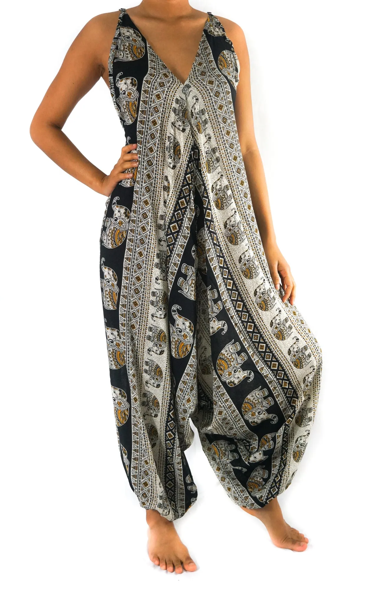Black Elephant Romper