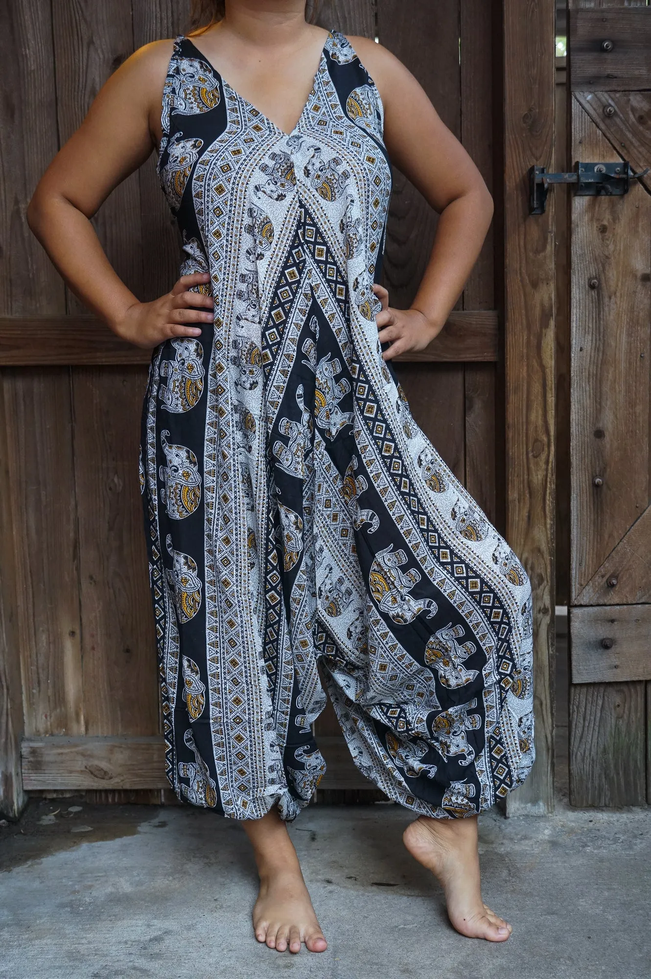 Black Elephant Romper
