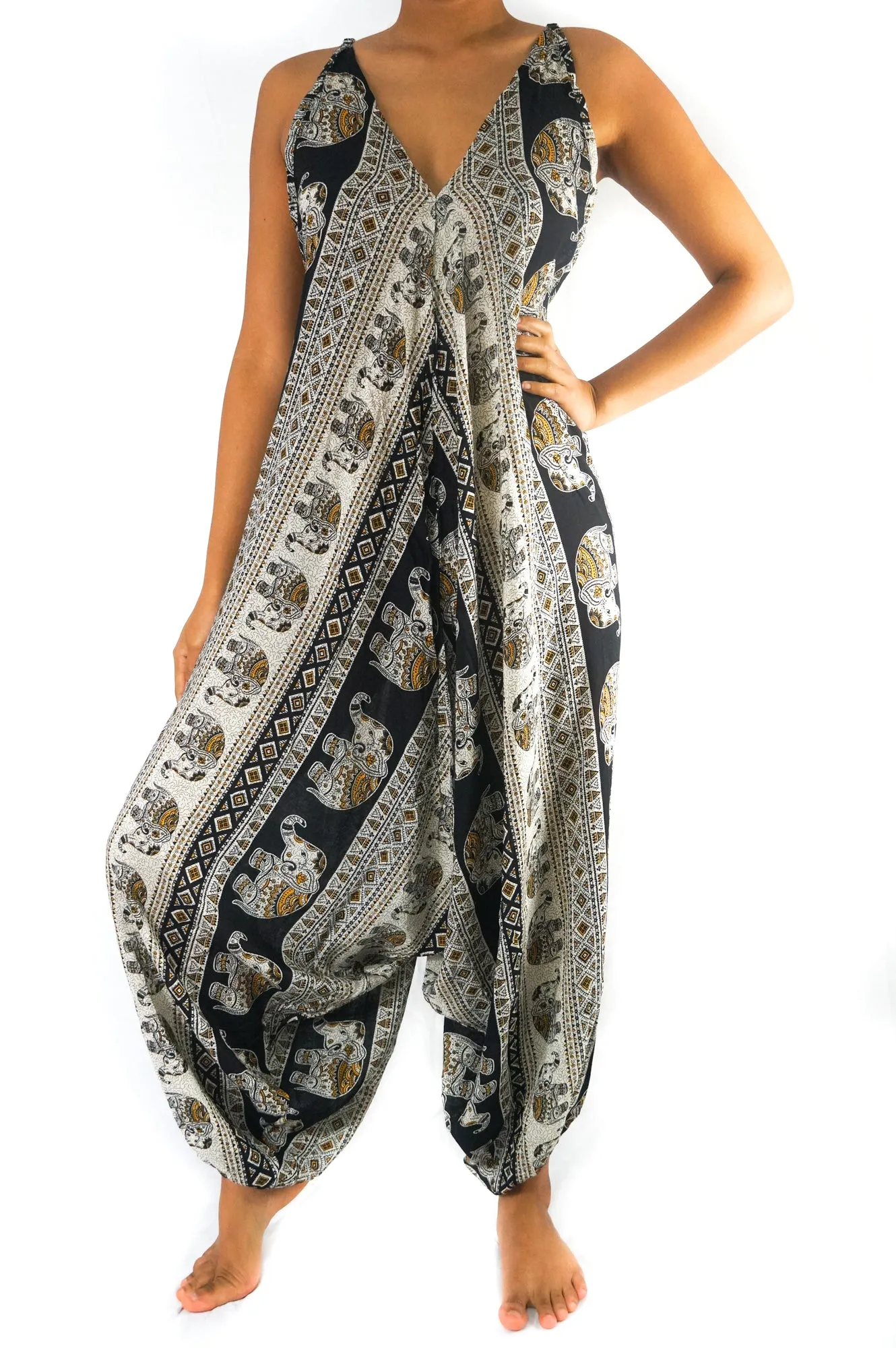Black Elephant Romper
