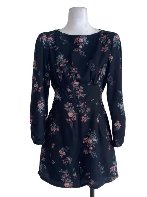 Black Floral Rompers