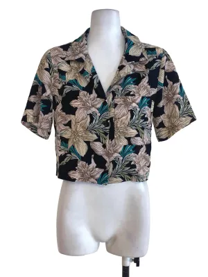 Black Floral Top LB