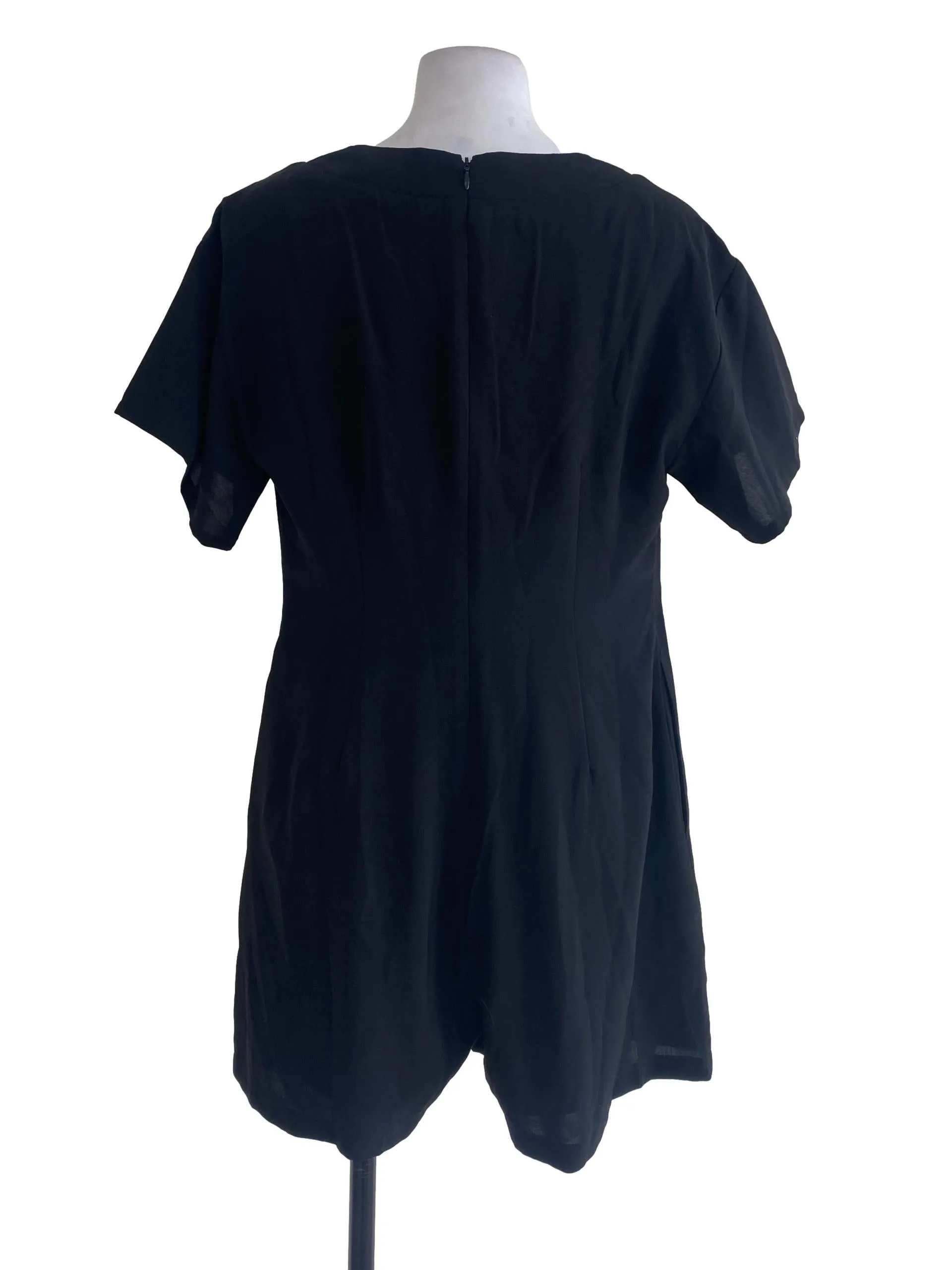 Black Plain Rompers
