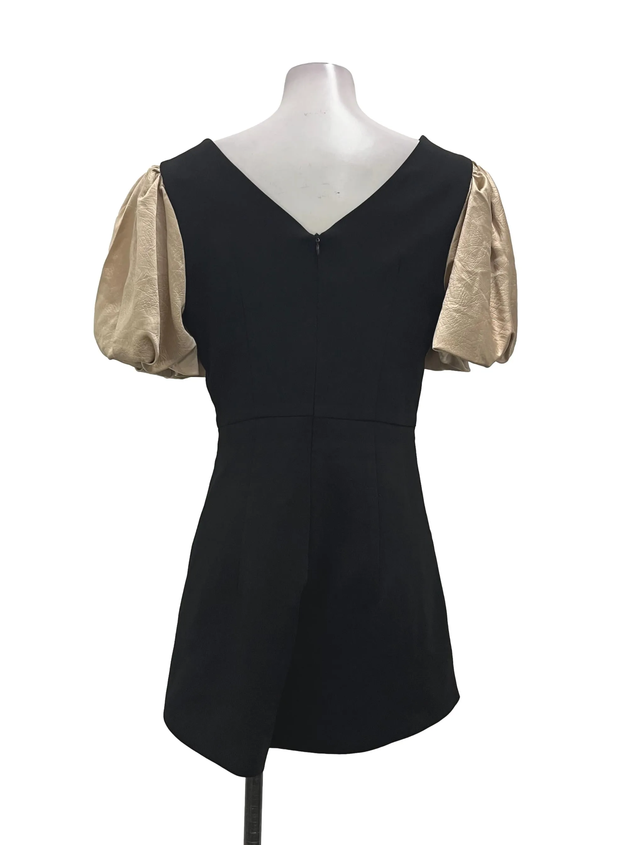 Black Puff Sleeve Romper