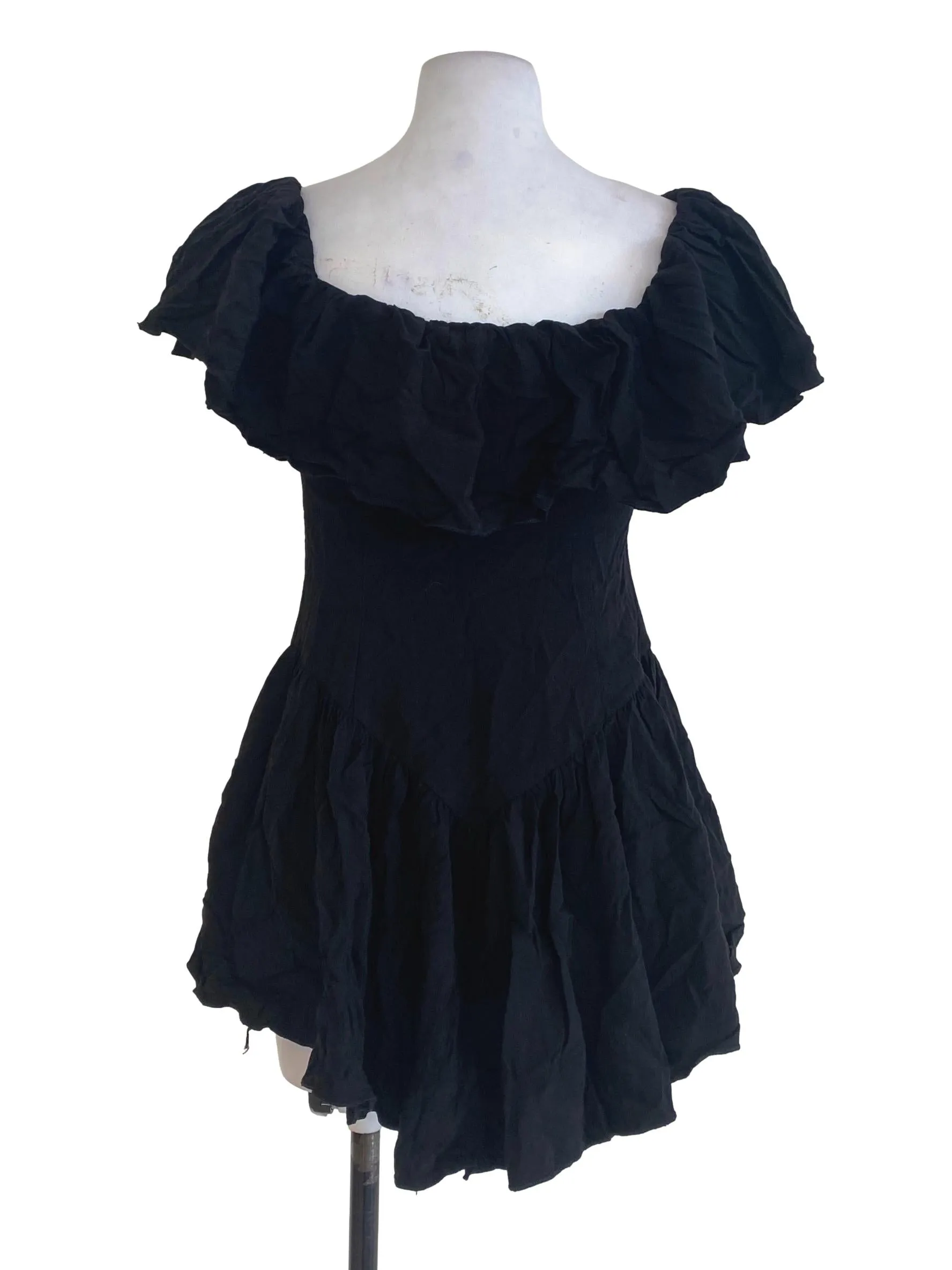 Black Ruffle Rompers YHF
