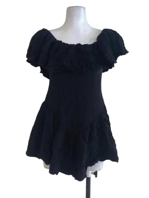 Black Ruffle Rompers YHF