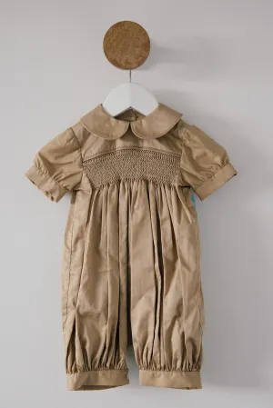 Blue Goose Cotton Gold Heirloom Romper - Lars