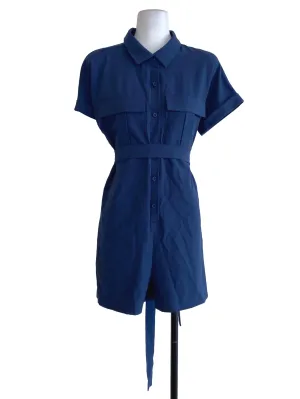 Blue Twill Rompers
