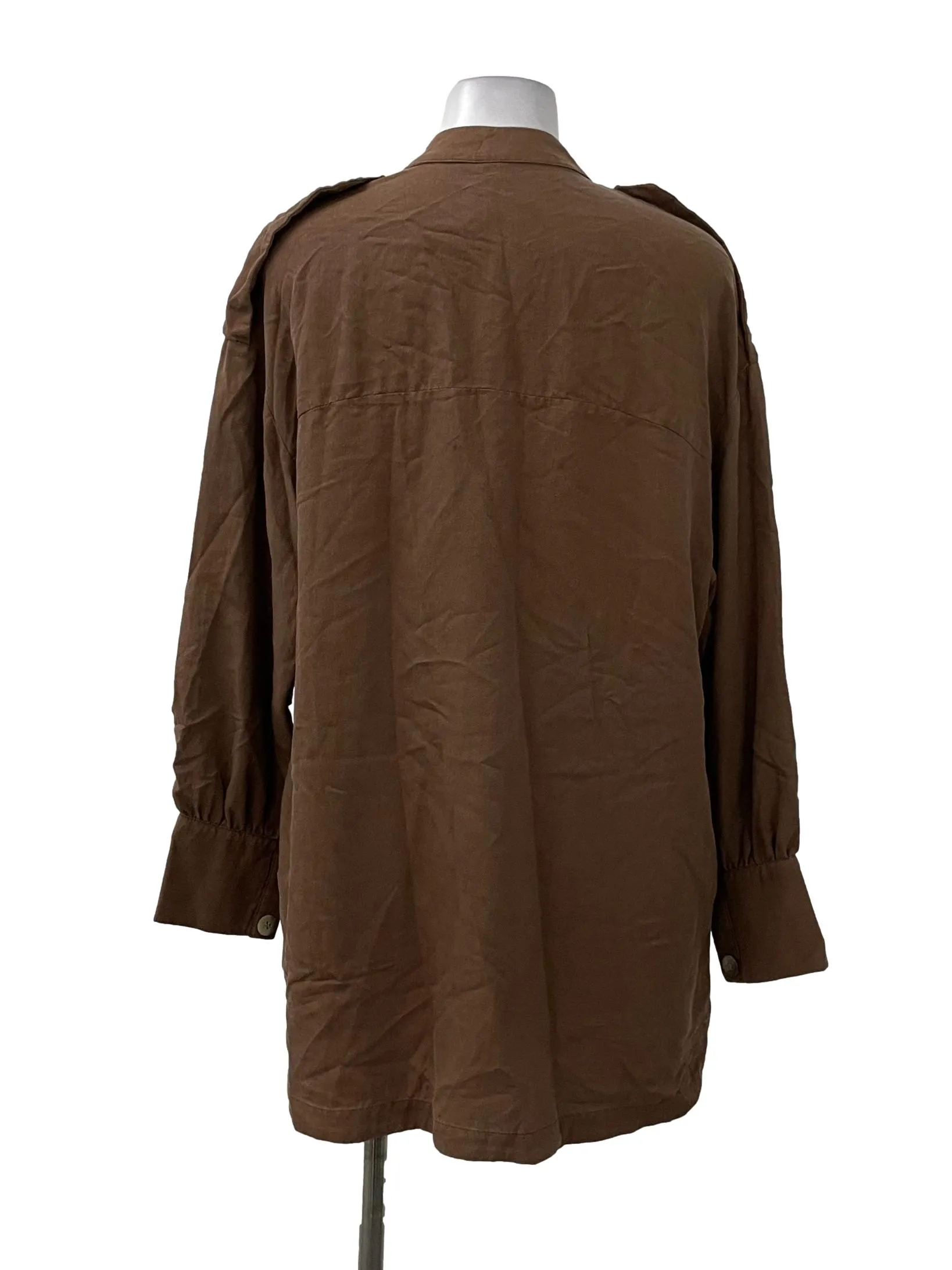 Brown Front Button Shirt