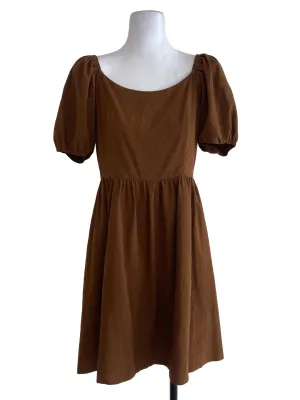 Brown Textured Rompers