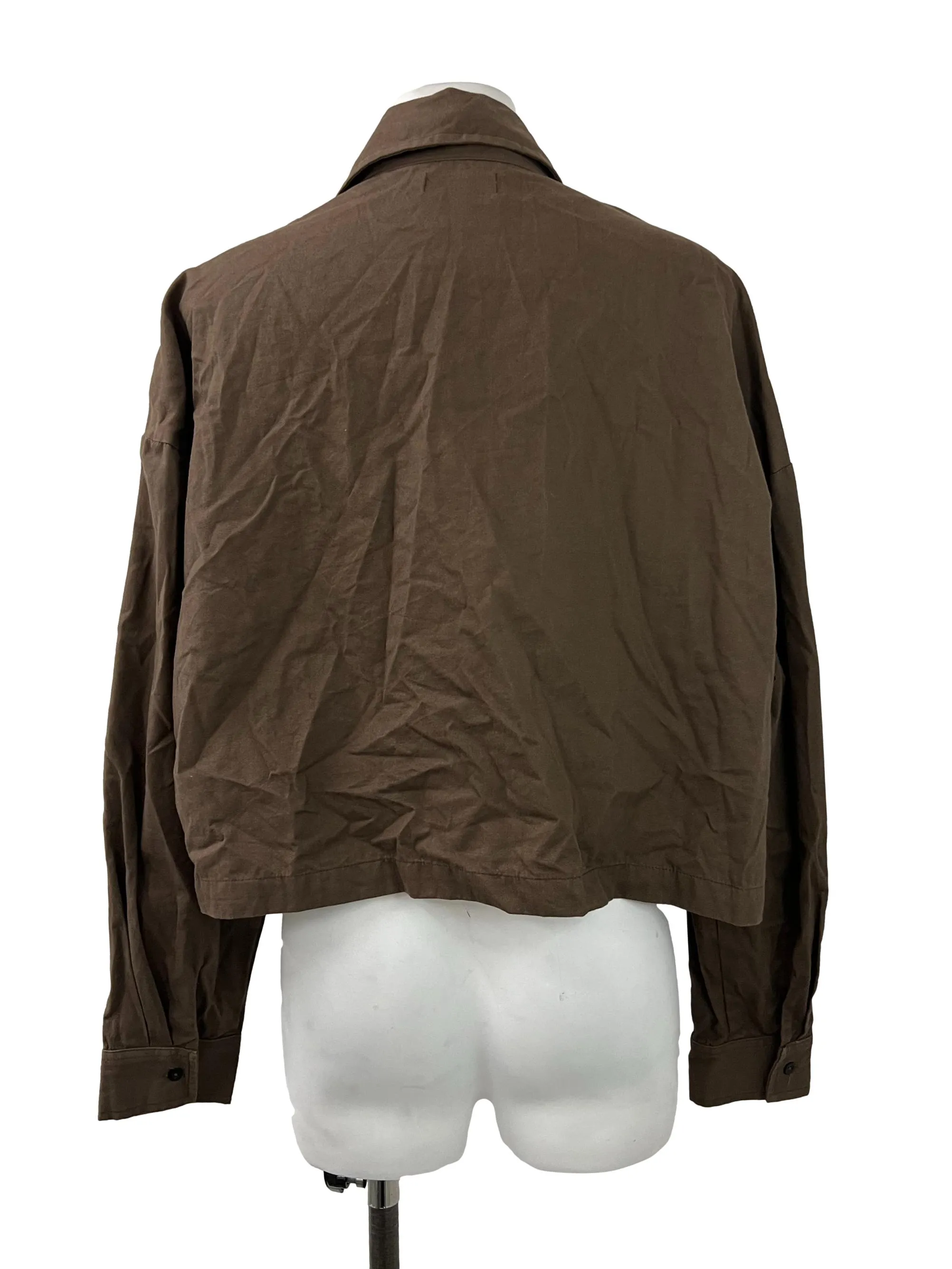 Brown Utility Crop Top