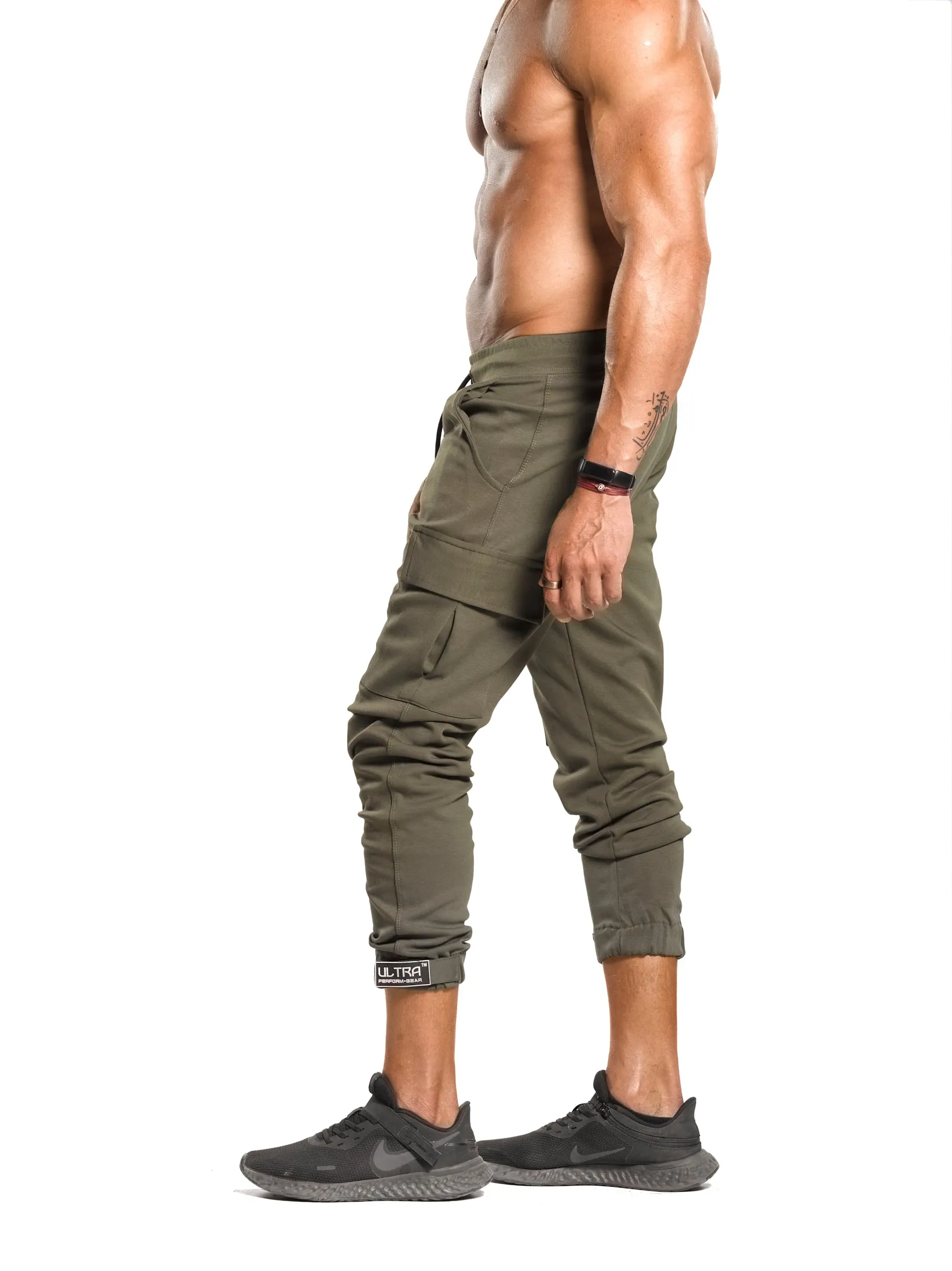 Cargo Joggers - ULTRA Perform-Gear [Olive Green]