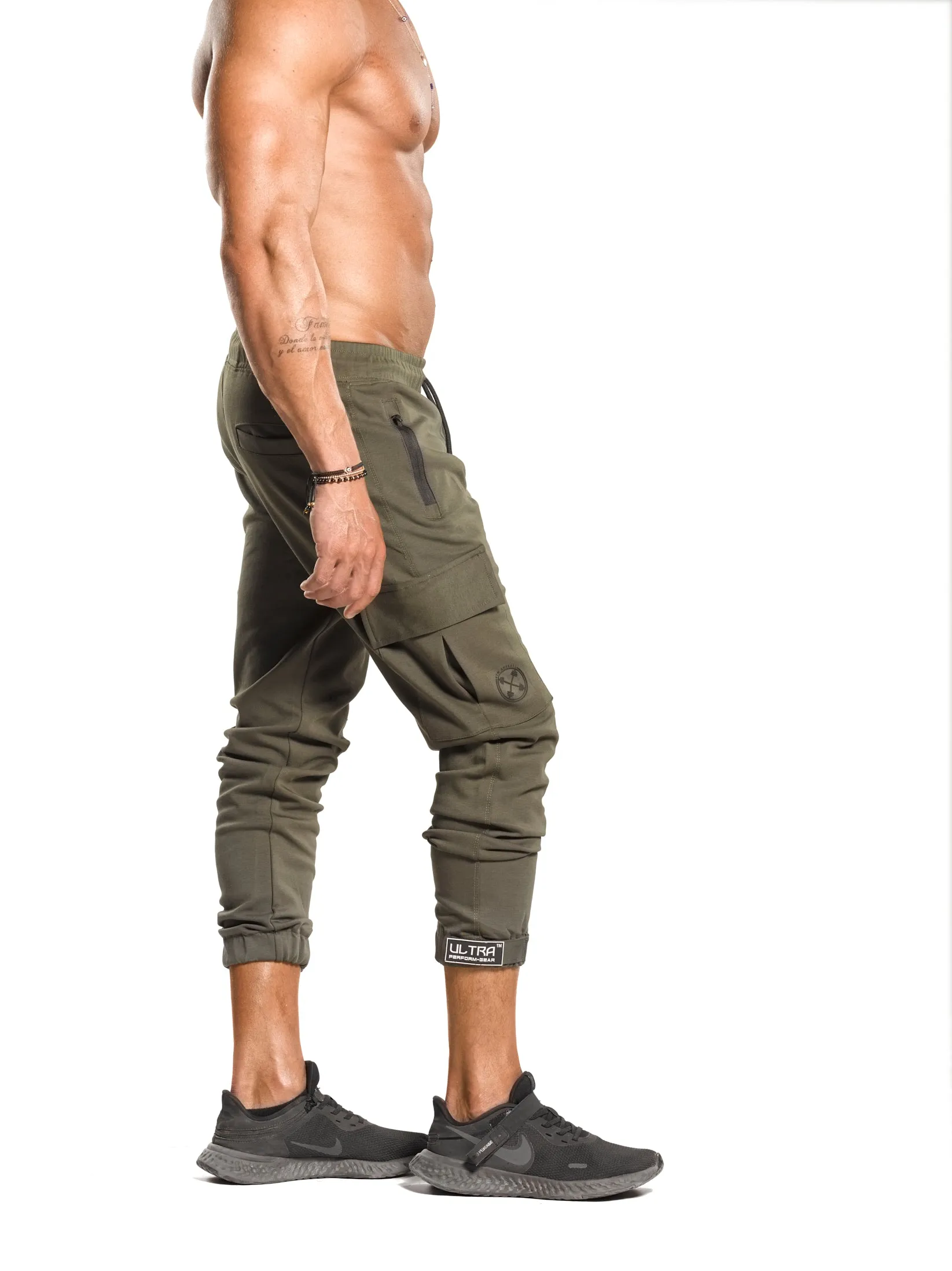 Cargo Joggers - ULTRA Perform-Gear [Olive Green]