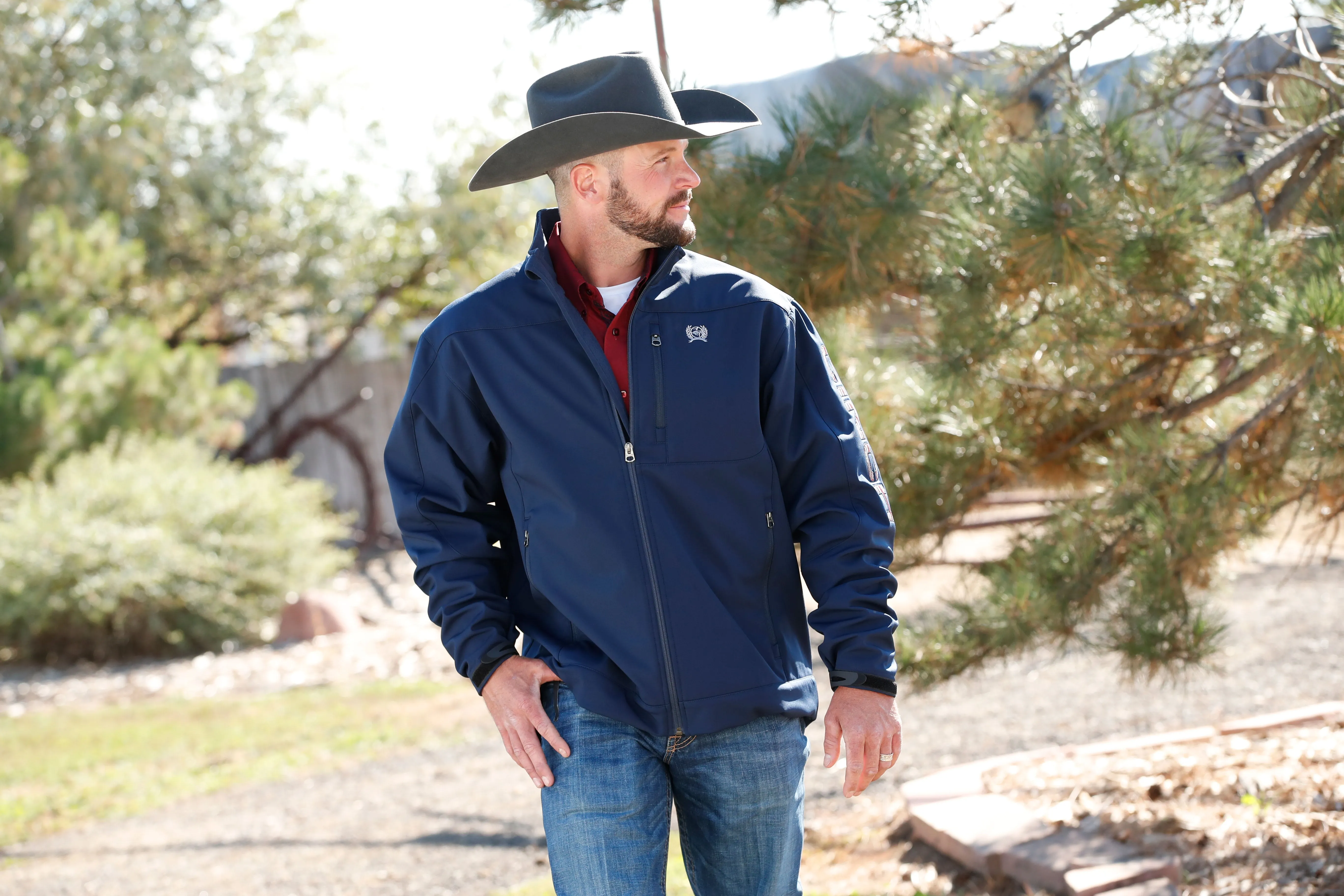 Cinch Men's Navy Solid Bonded Jacket