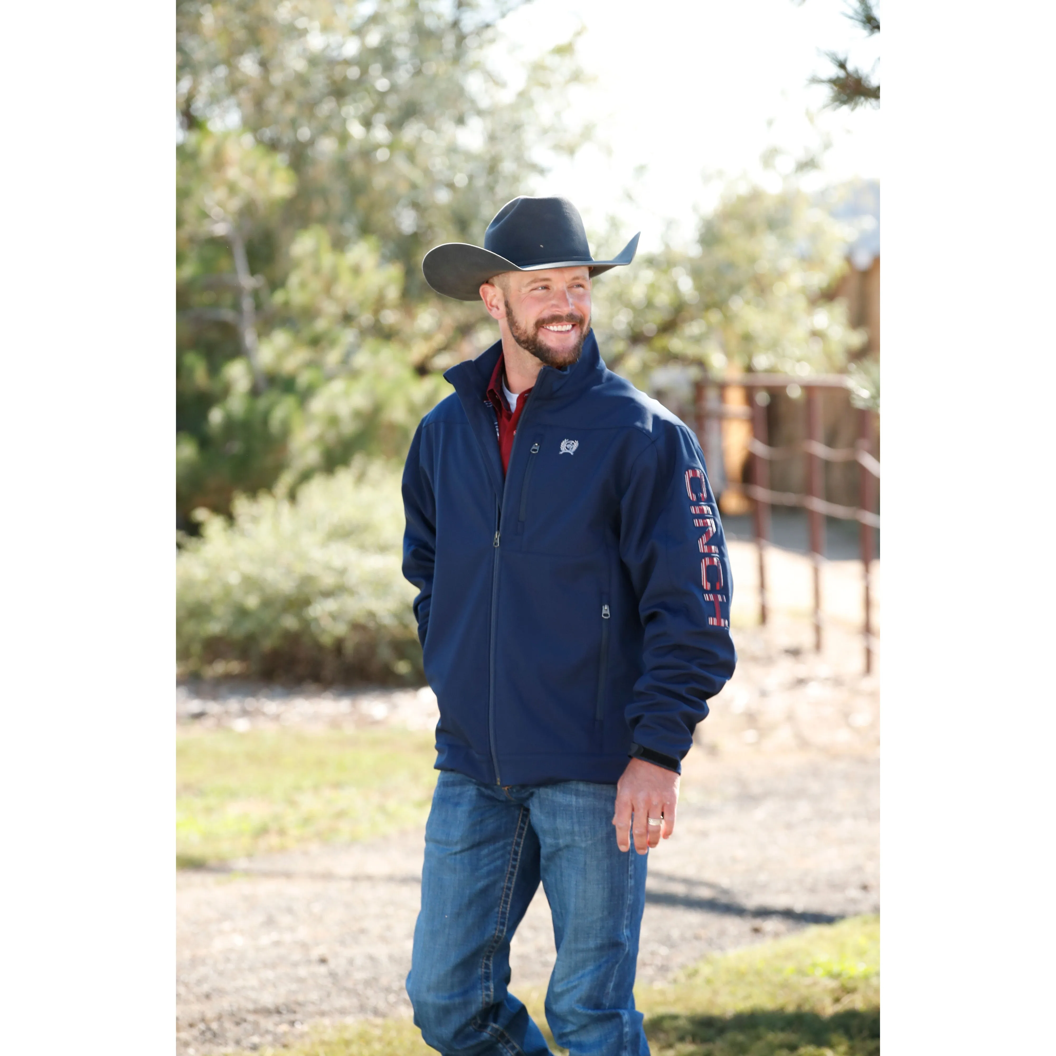 Cinch Men's Navy Solid Bonded Jacket