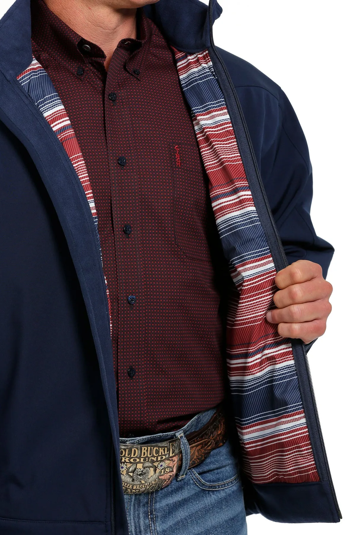 Cinch Men's Navy Solid Bonded Jacket