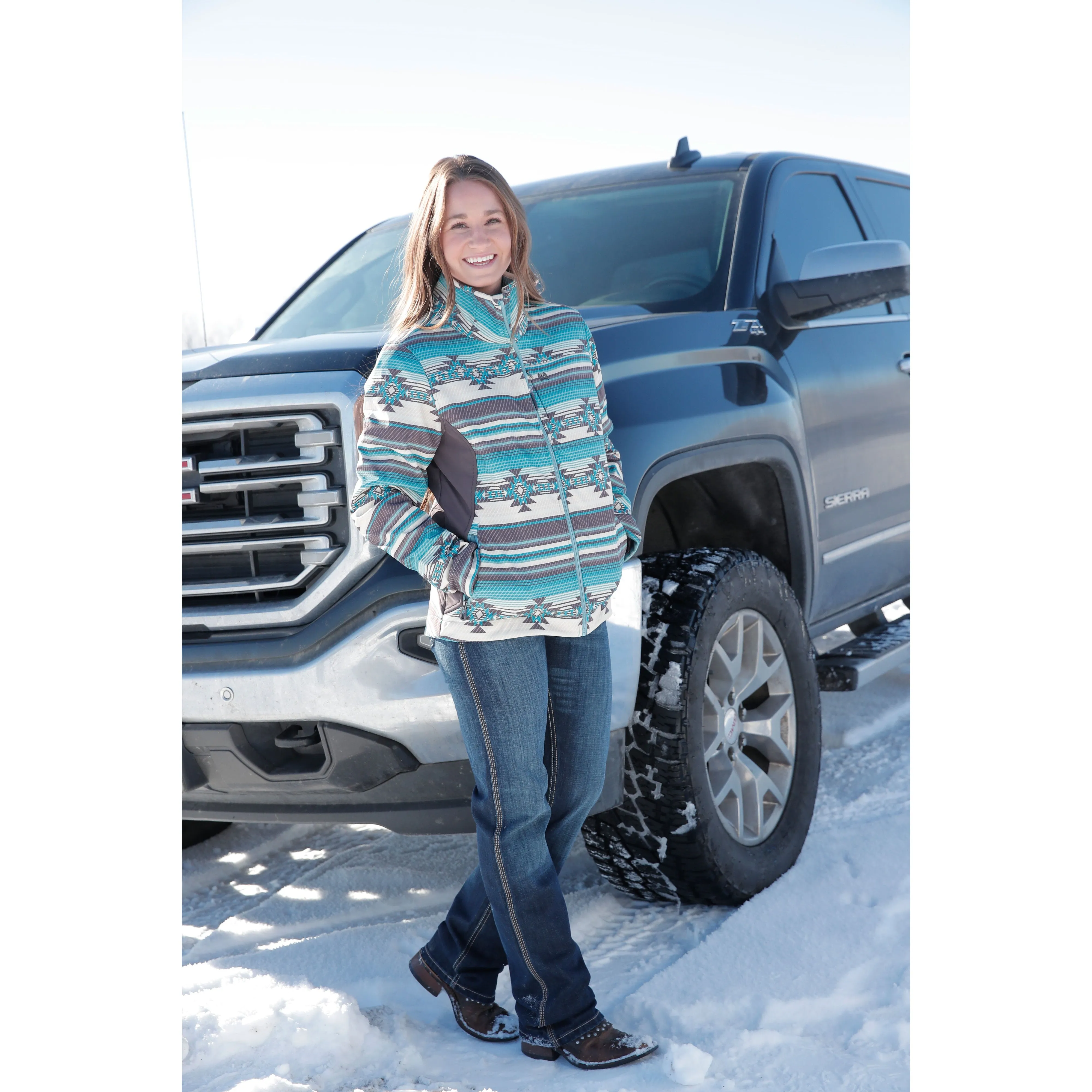 Cinch Women's Concealed Carry Aztec Green Bonded Jacket