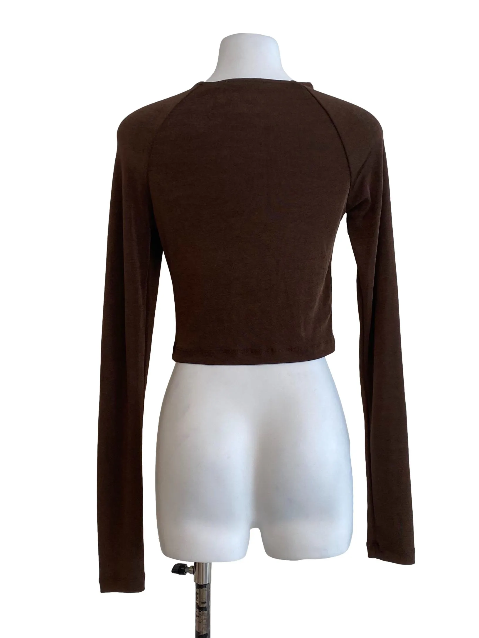 Coffee Brown Chained Crop Top
