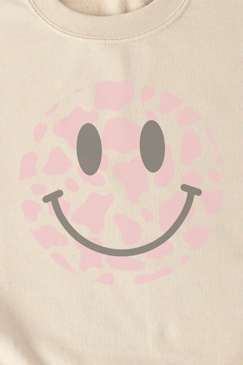 Cow Spots Happy Face Unisex NuBlend Crew Sweatshirt