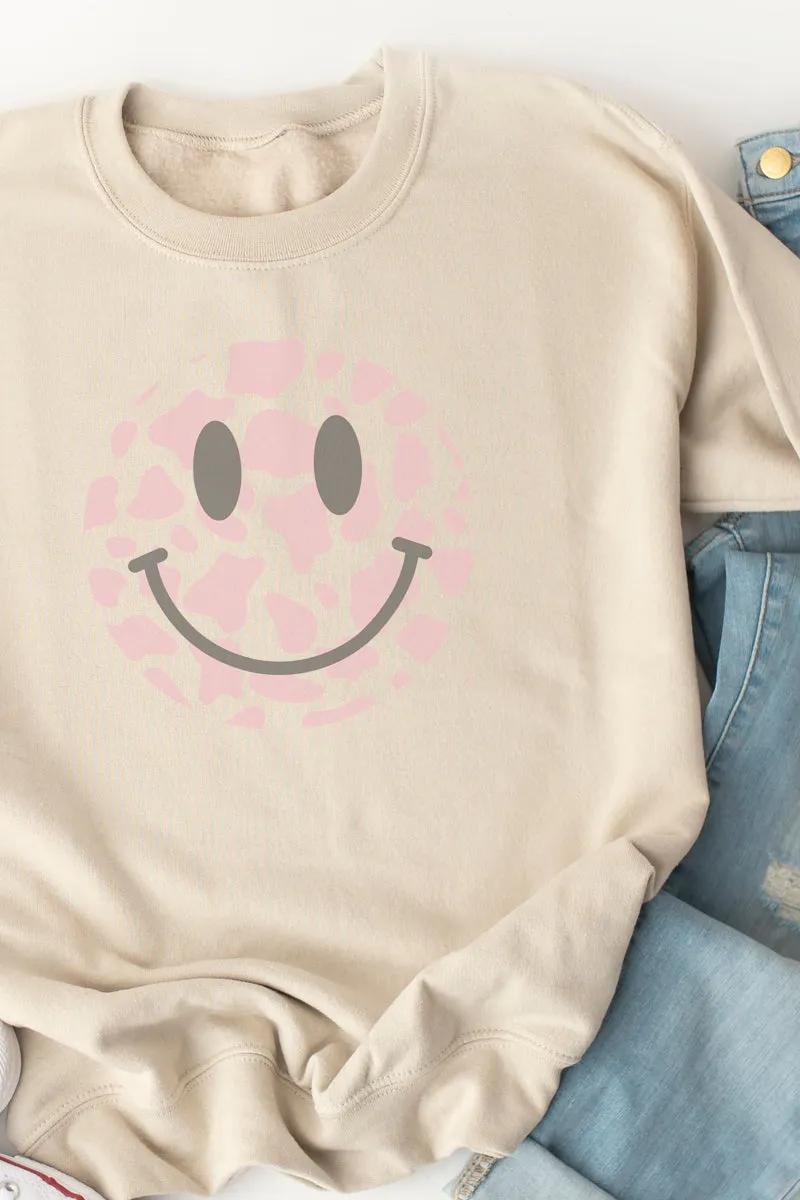 Cow Spots Happy Face Unisex NuBlend Crew Sweatshirt