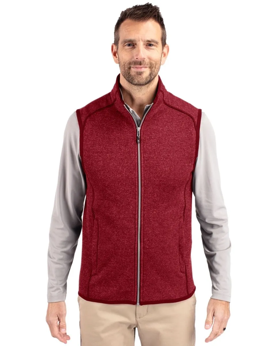 Cutter & Buck Men's Mainsail Sweater-Knit Mens Full Zip Vest