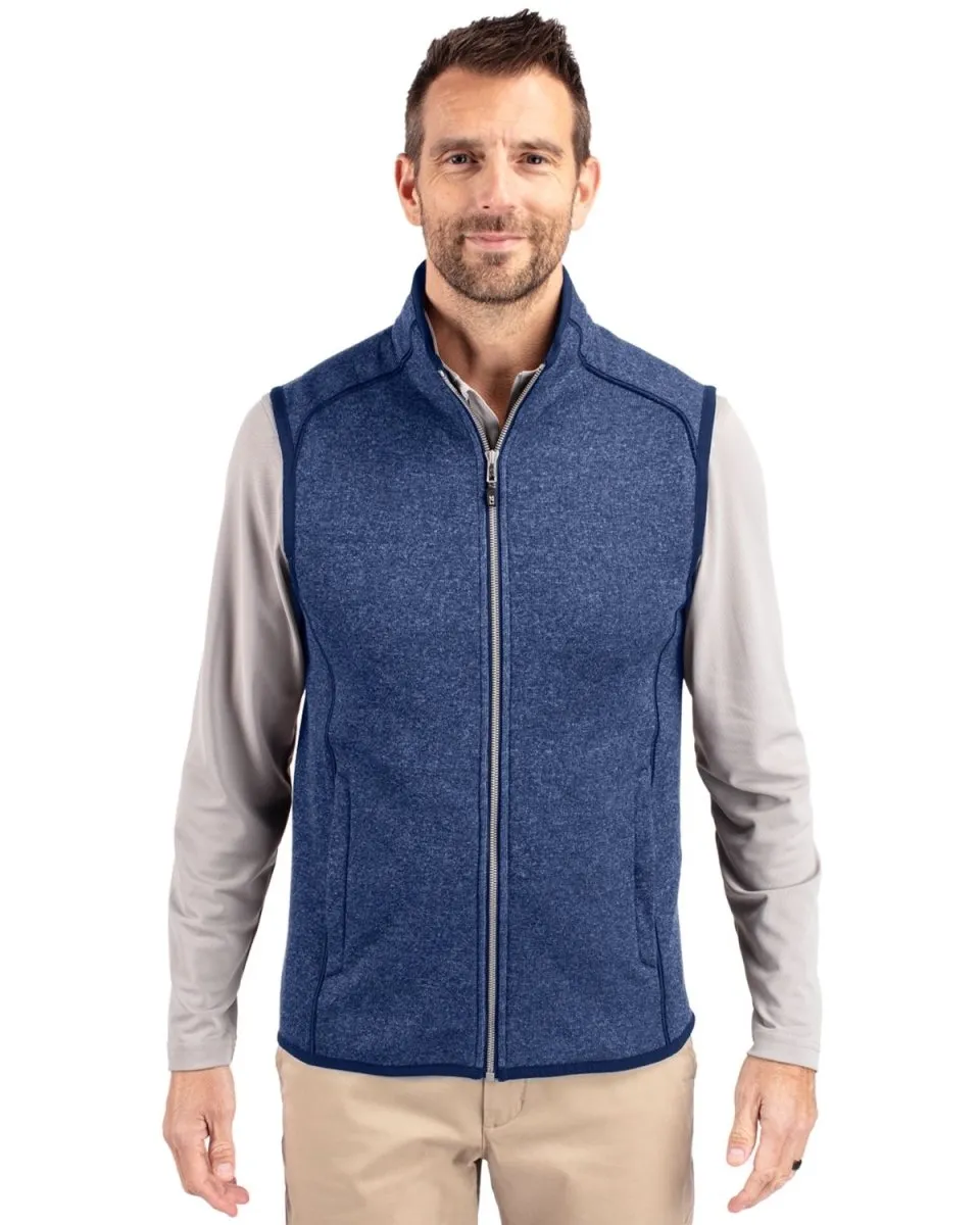 Cutter & Buck Men's Mainsail Sweater-Knit Mens Full Zip Vest