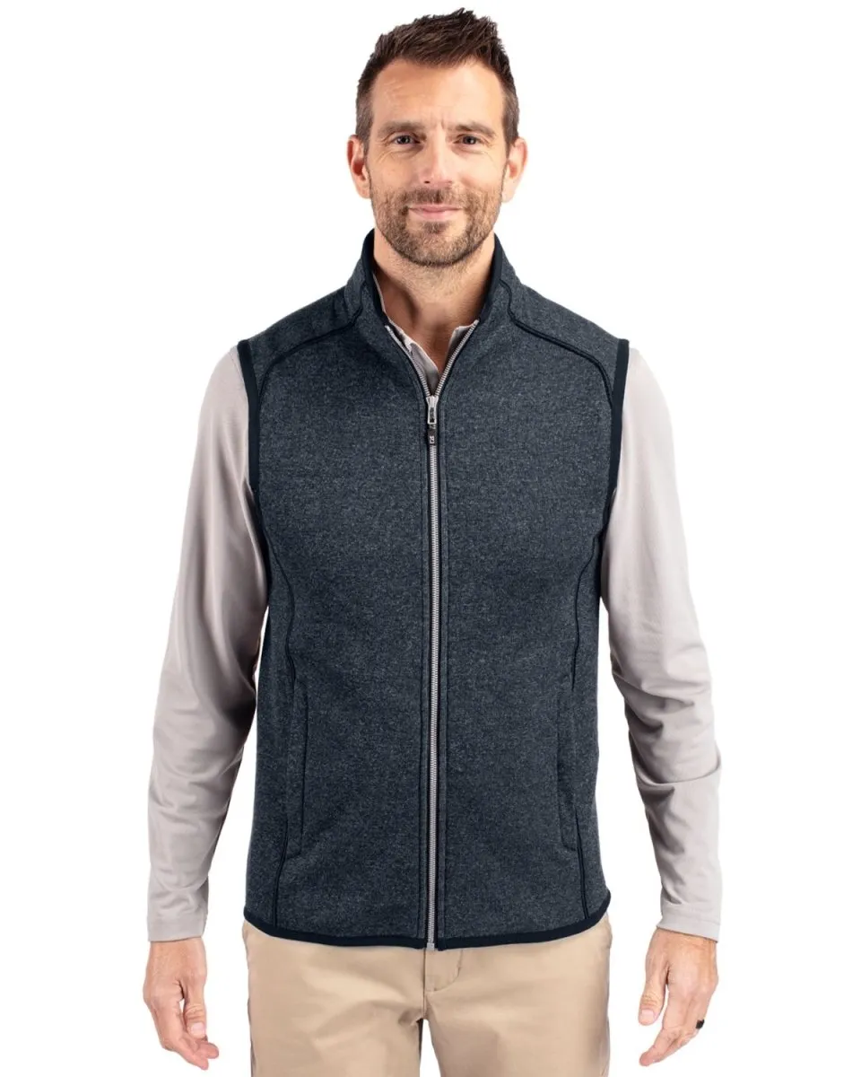 Cutter & Buck Men's Mainsail Sweater-Knit Mens Full Zip Vest