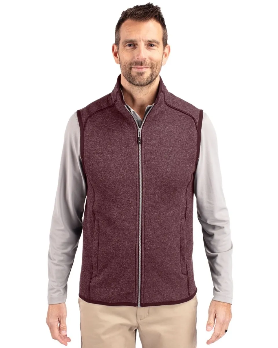 Cutter & Buck Men's Mainsail Sweater-Knit Mens Full Zip Vest