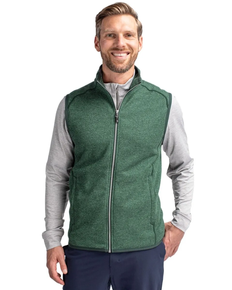 Cutter & Buck Men's Mainsail Sweater-Knit Mens Full Zip Vest