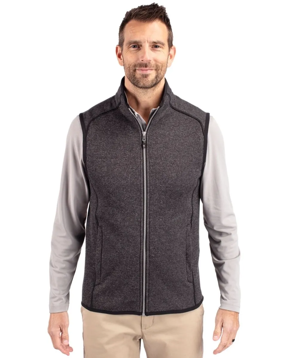 Cutter & Buck Men's Mainsail Sweater-Knit Mens Full Zip Vest
