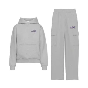 Delta Phi Epsilon Fave Fit Fleece Cargo Hoodie Set