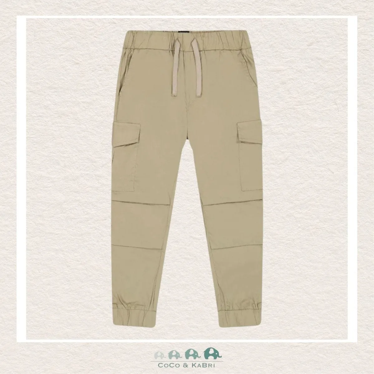 Deux Par Deux Parachute Twill Cargo Jogger - Beige