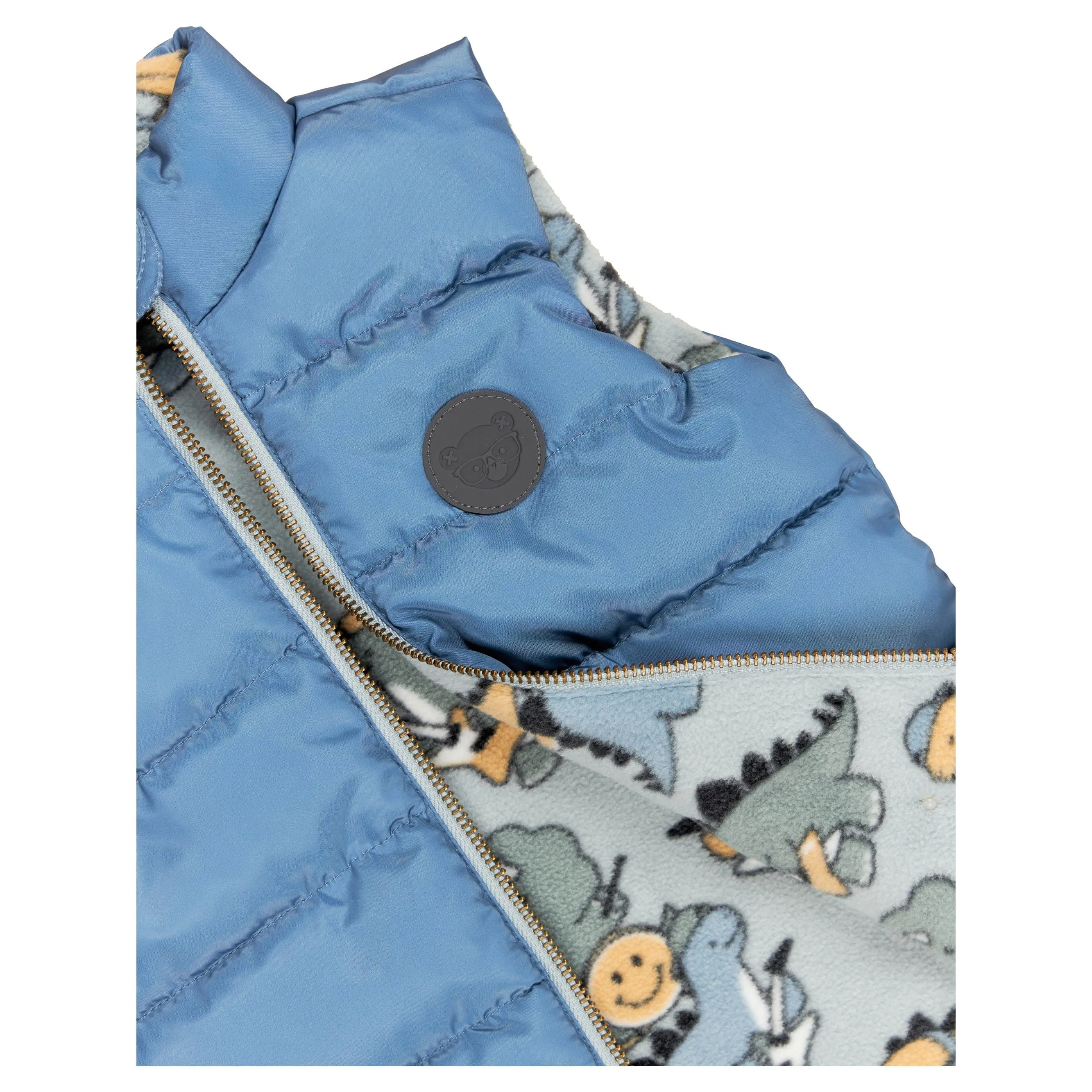 Dino Band Reversible Fleece Vest