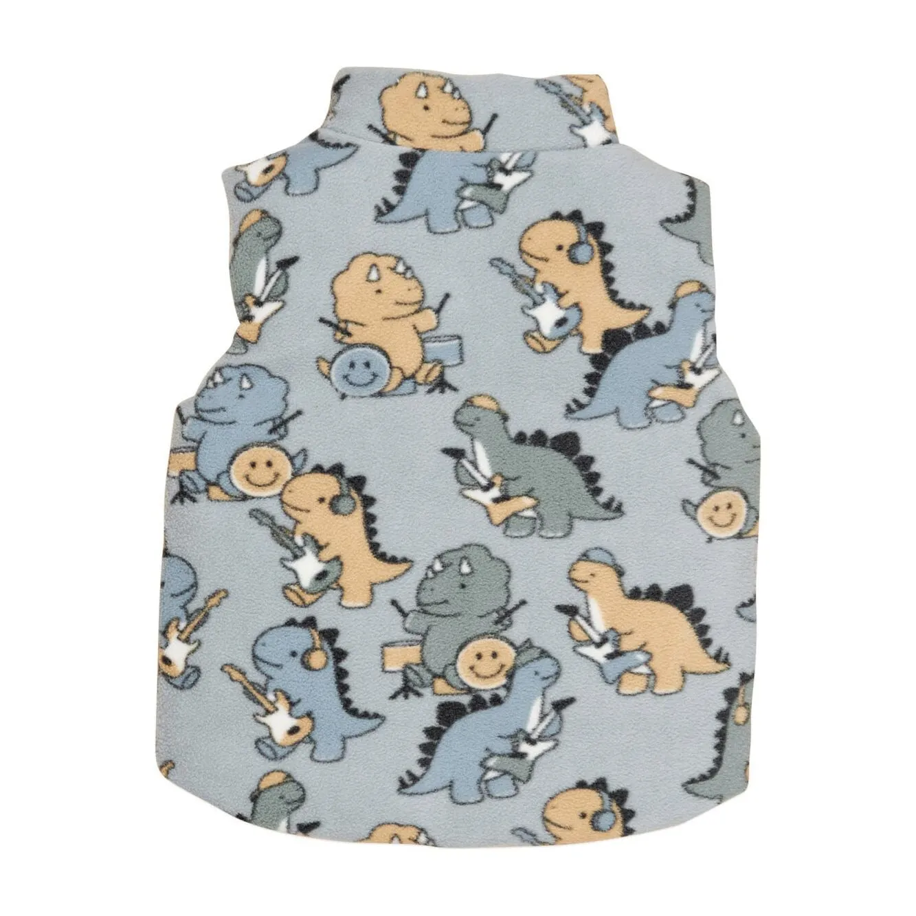 Dino Band Reversible Fleece Vest