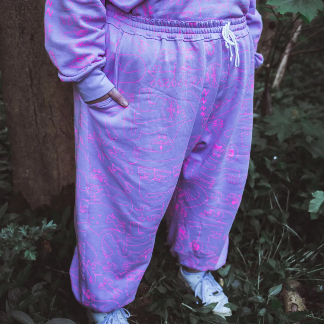 Dora Lilac Organic Joggers - MADE TO ORDER