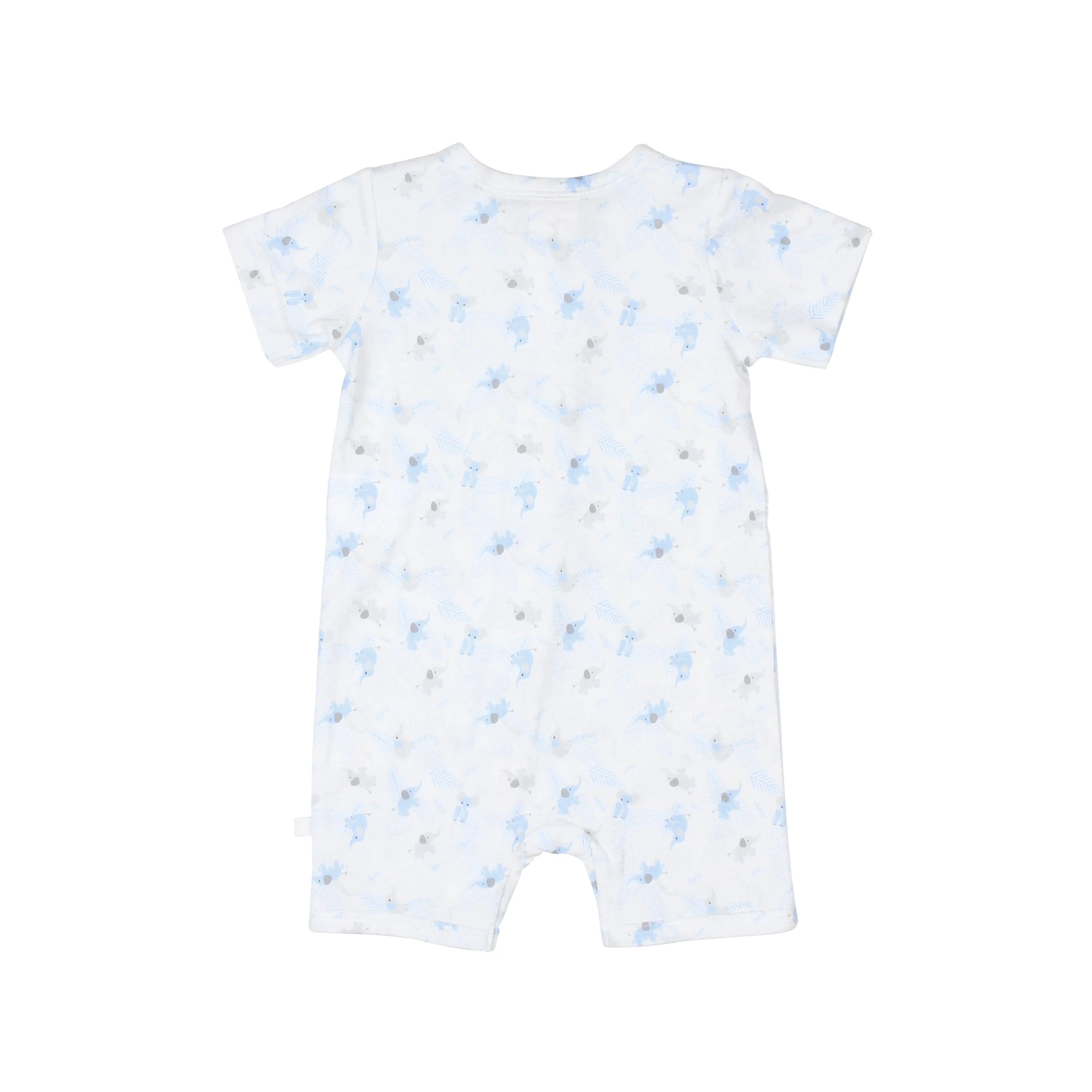 Elephant Short Sleeve Zip Romper