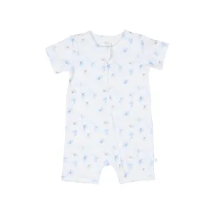 Elephant Short Sleeve Zip Romper
